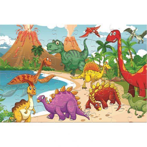 PUZZLE ΔΑΠΕΔΟΥ ΓΙΓΑΣ 48 Τεμάχια 90χ60 ΔΕΙΝΟΣΑΥΡΟΙ LUNA 621469 - Image 2