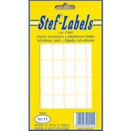 Stef Labels Αυτοκόλλητες Ετικέτες σε Λευκό Χρώμα 16x24mm No 11