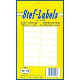 Stef Labels Αυτοκόλλητες Ετικέτες σε Λευκό Χρώμα  13×48 Νο 18