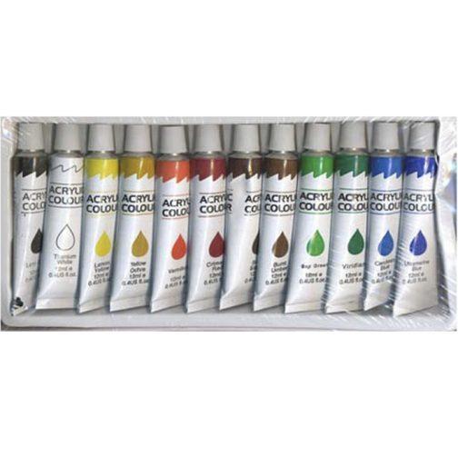CENTRUM ΑΚΡΥΛΙΚΑ ΧΡΩΜΑΤΑ 12 Χρώματα 12ml NON TOXIC - Image 2