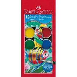 Faber-Castell Νερομπογιές 30mm με Πινέλο 12 Χρώματα