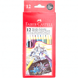 FABER CASTELL114612 RR METALLIC COLOUR PENCILS SET/12