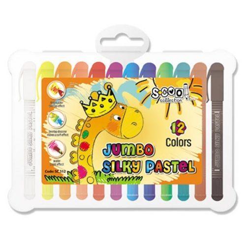 SILKY PASTEL S-COOL JUMBO 12 Τεμάχια SC312  ΣΕ ΠΛΑΣΤΙΚΗ ΚΑΣΕΤΙΝΑ