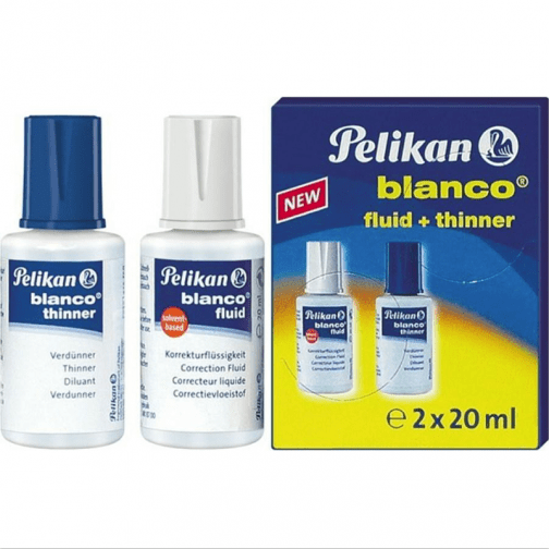 PELIKAN BLANCO ΣΕΤ ΔΙΟΡΘΩΤΙΚΟ + ΔΙΑΛΥΤΙΚΟ ΥΓΡΟ 2χ20m