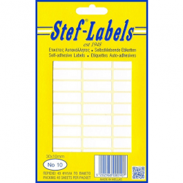 Stef Labels Αυτοκόλλητες Ετικέτες σε Λευκό Χρώμα 100x50mm Νο 10