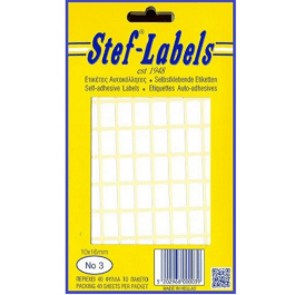 Stef Labels Αυτοκόλλητες Ετικέτες σε Λευκό Χρώμα 10x16mm Νο 3