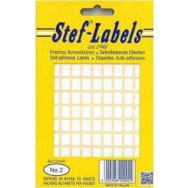 Stef Labels Αυτοκόλλητες Ετικέτες σε Λευκό Χρώμα 8x1mm Νο 2